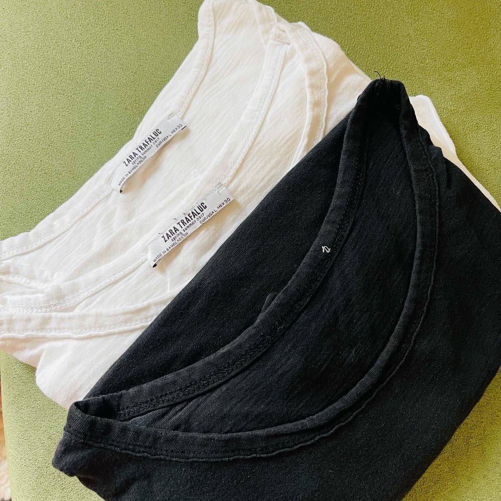Zara Trafaluc Basic Crew Neck T-shirt Bundle